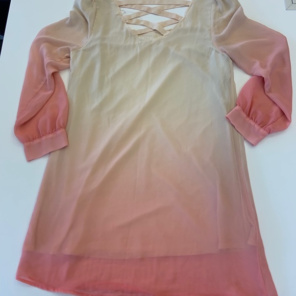 Pink Ombré Dress with Sleeves - Picture 3 of 3